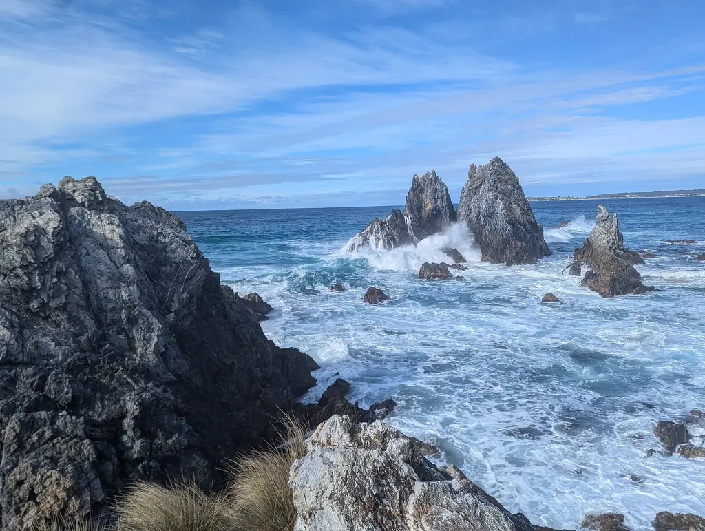 Camel Rock and the rocky coastline north of Bermagui