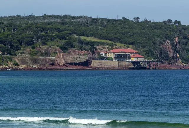 Merimbula Wharf jetty reaching into the sea